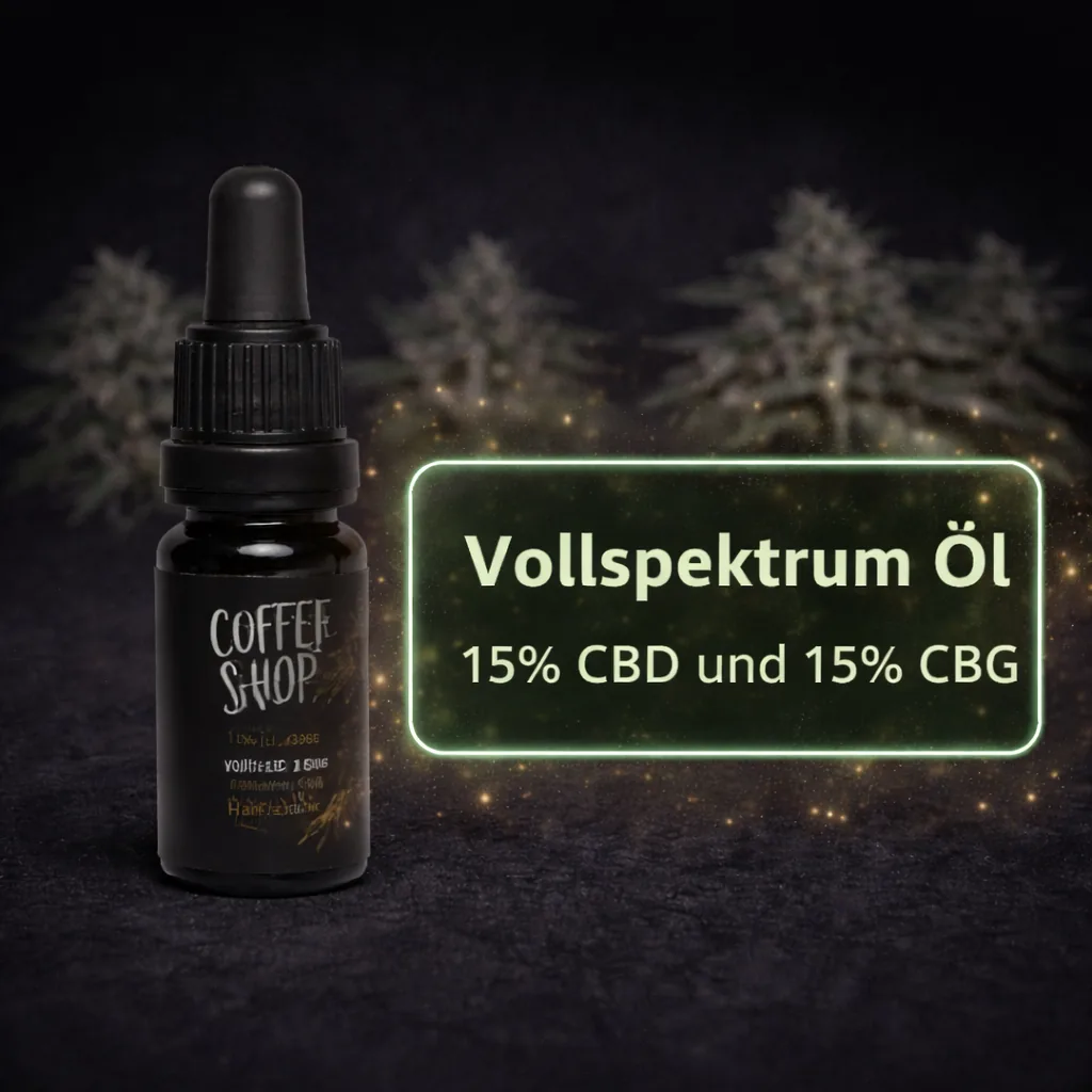 Vollspektrum-Öl mit 15 Prozent CBD und 15 Prozent CBG