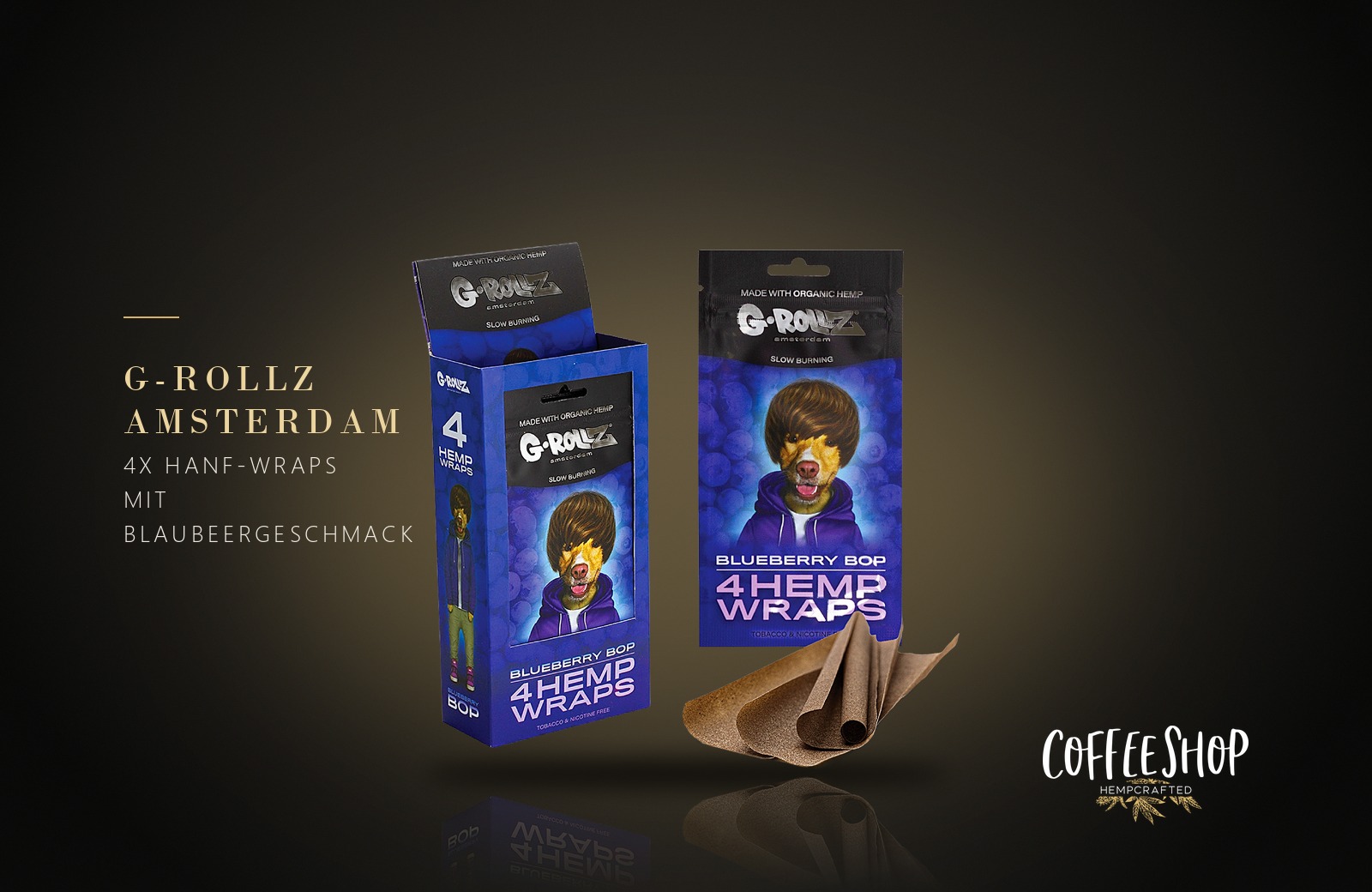 G-Rollz | 4x Hanf-Wraps mit Blaubeergeschmack