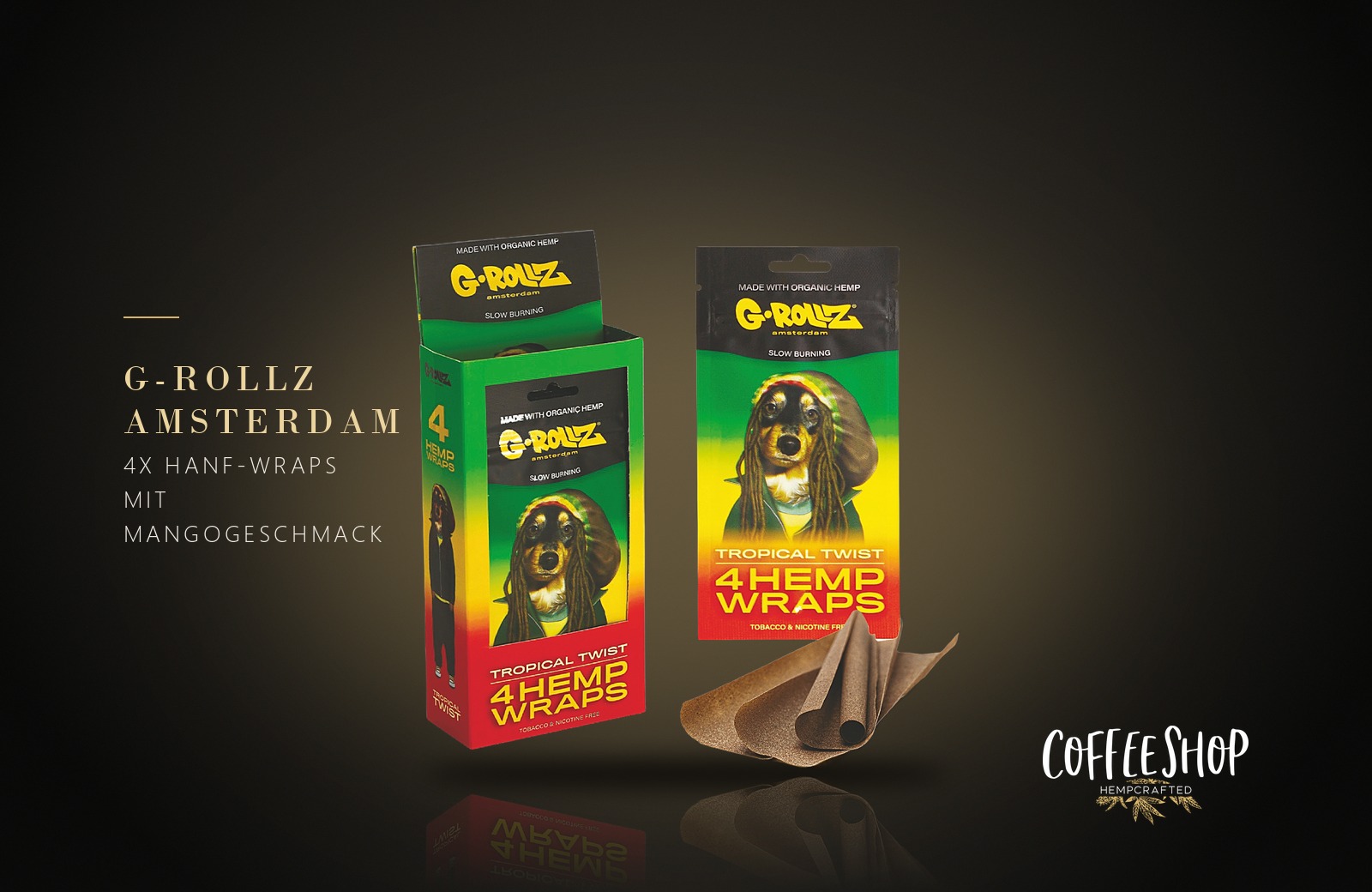 G-Rollz | 4x Hanf-Wraps mit Mangogeschmack