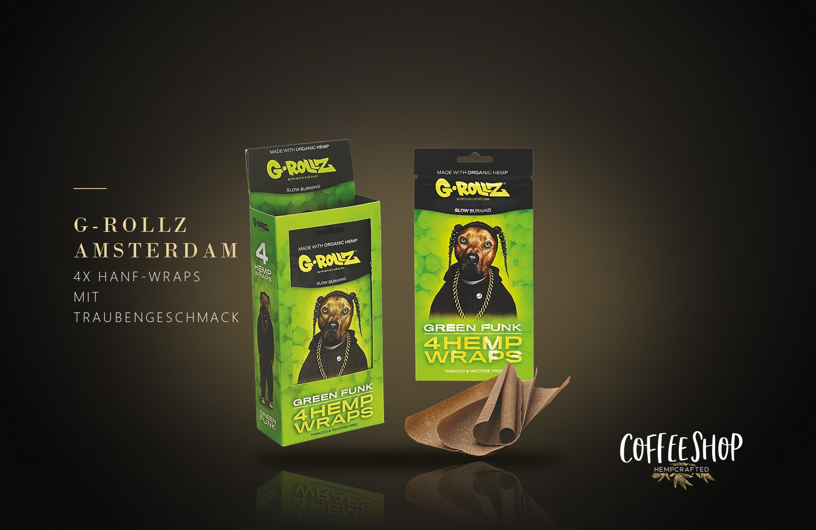 G-Rollz | 4x Hanf-Wraps mit Traubengeschmack