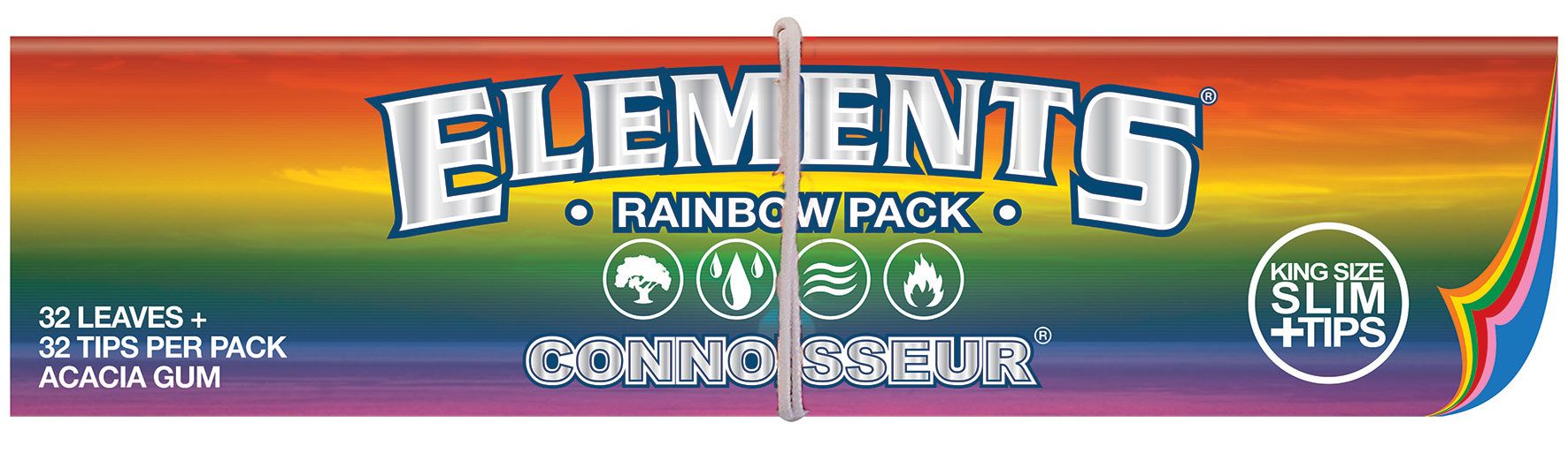 ELEMENTS RAINBOW CONNOISSEUR, KS SLIM & TIPS