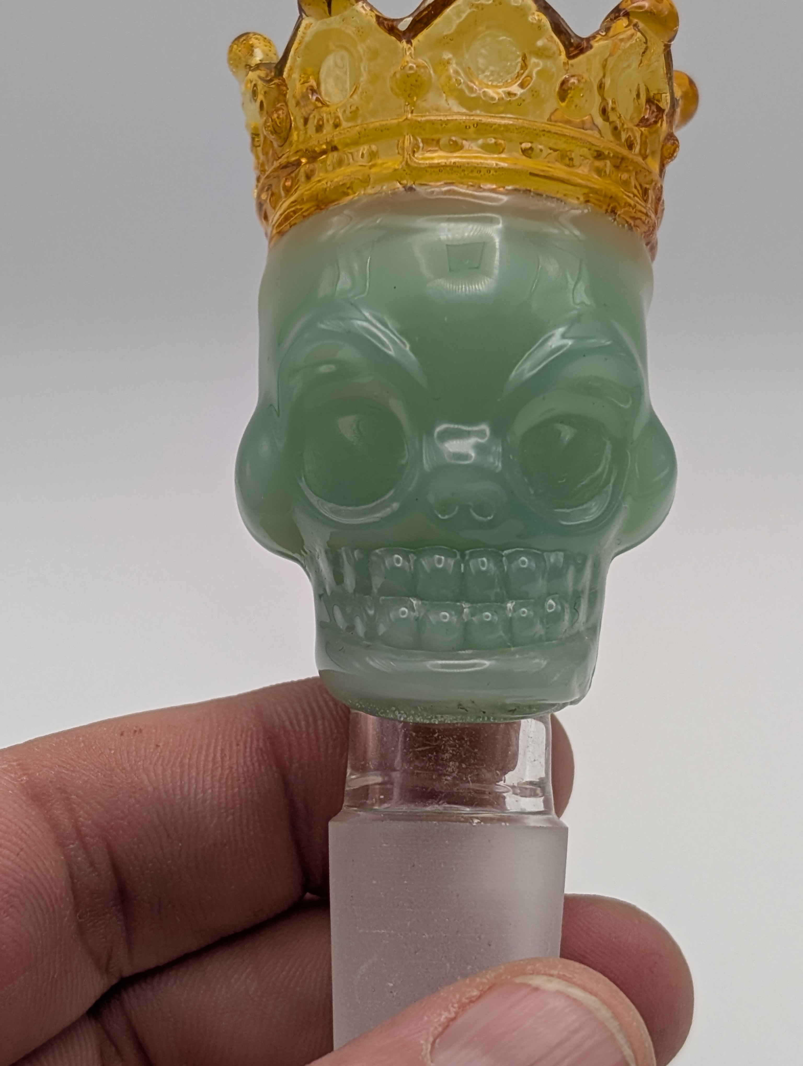 Totenkopf Glastopf – 14er Schliff, Ansicht 2