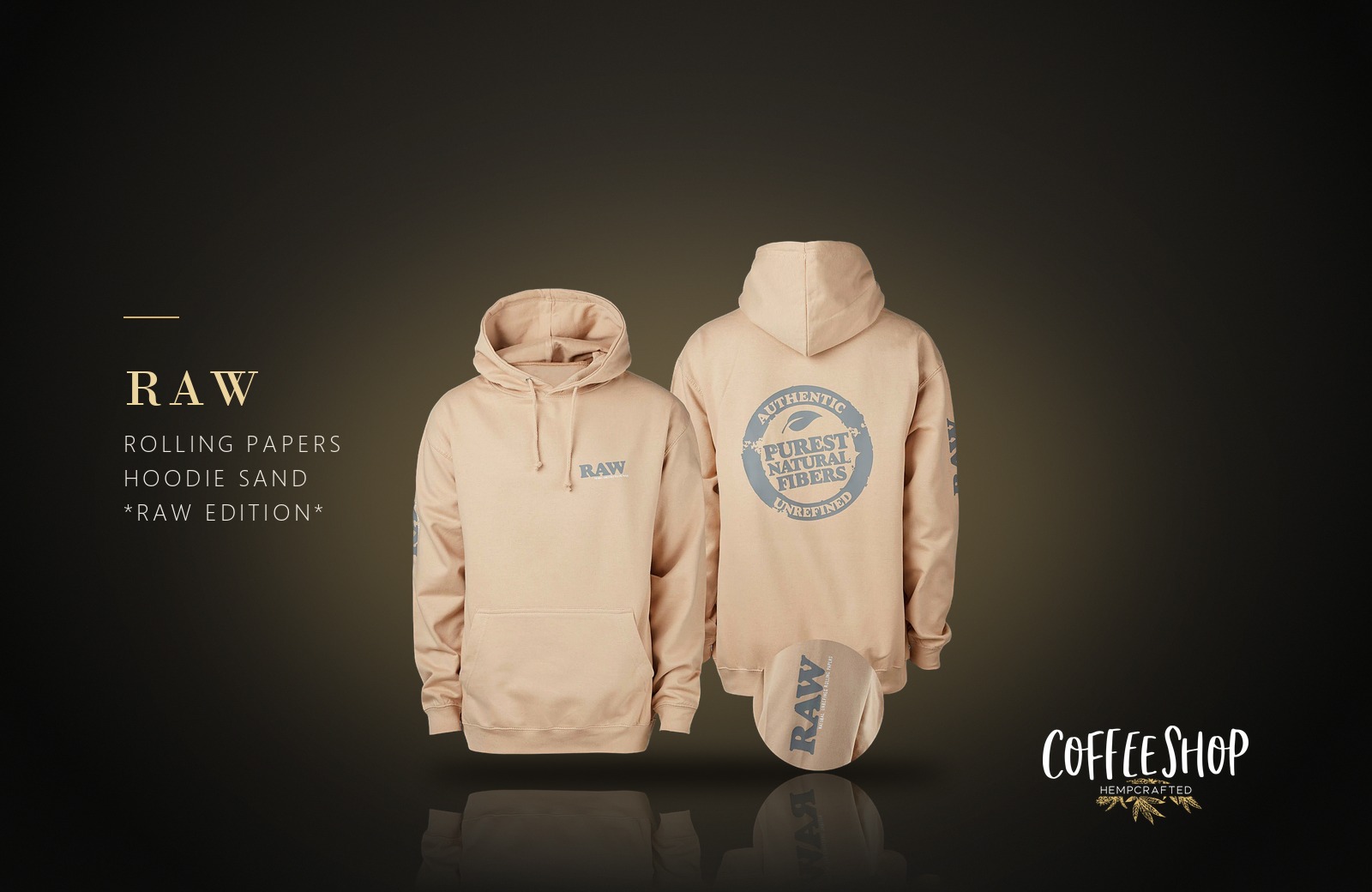 ROLLING PAPERS HOODIE SAND *RAW EDITION*