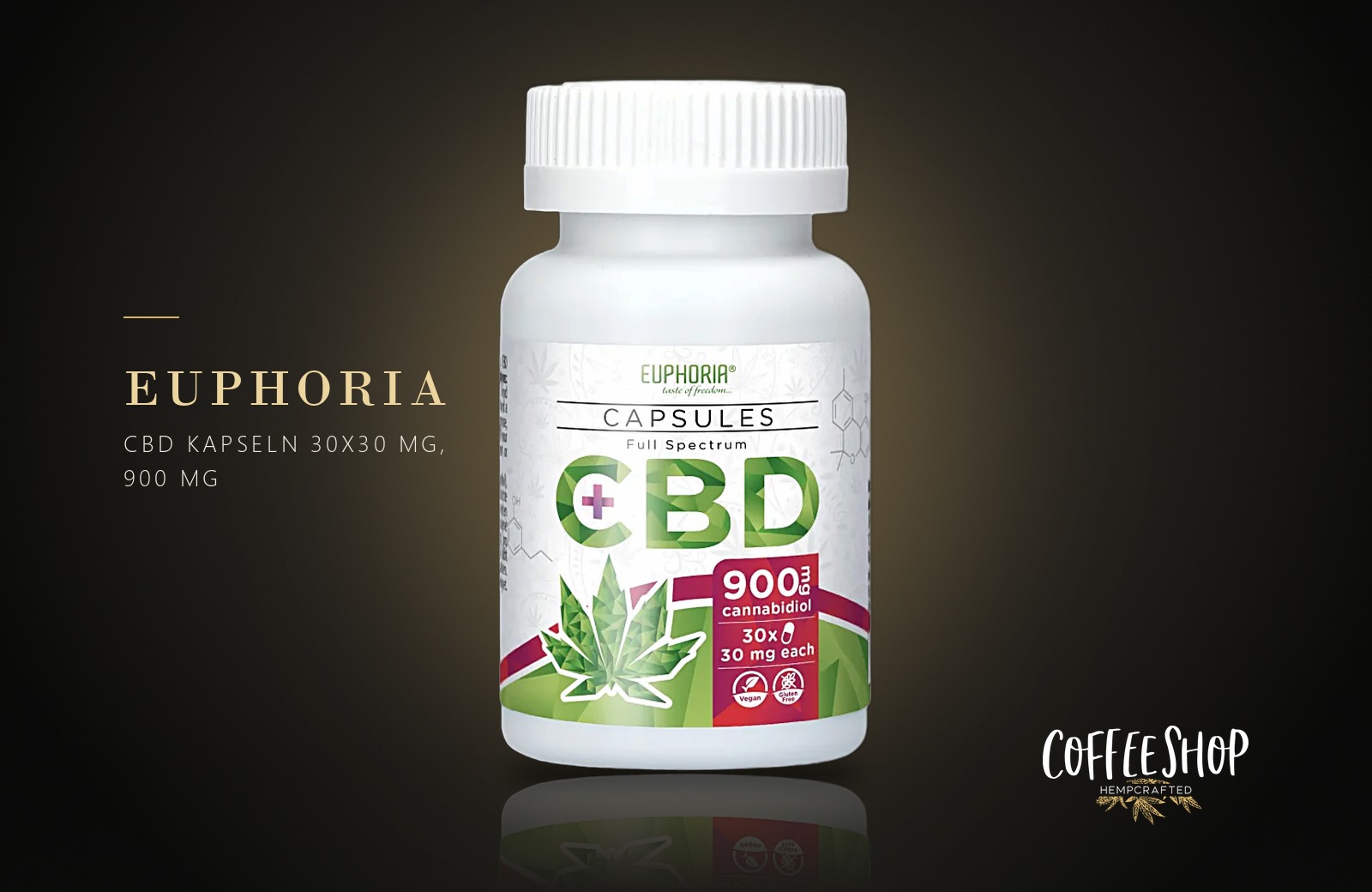 Euphoria CBD Kapseln 30x30 mg, 900 mg