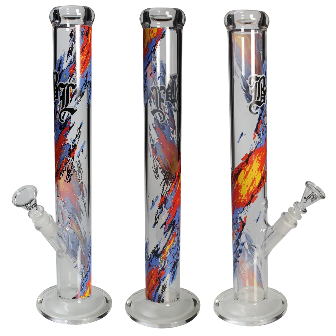 Black Leaf Zylinderbong Flammen