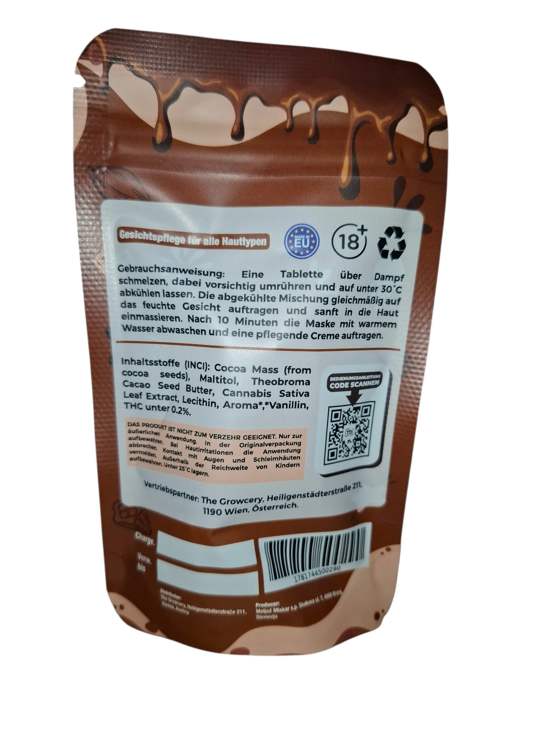 Choco Loco Cannabis THC Schokolade-Gesichtsmaske, Ansicht 2
