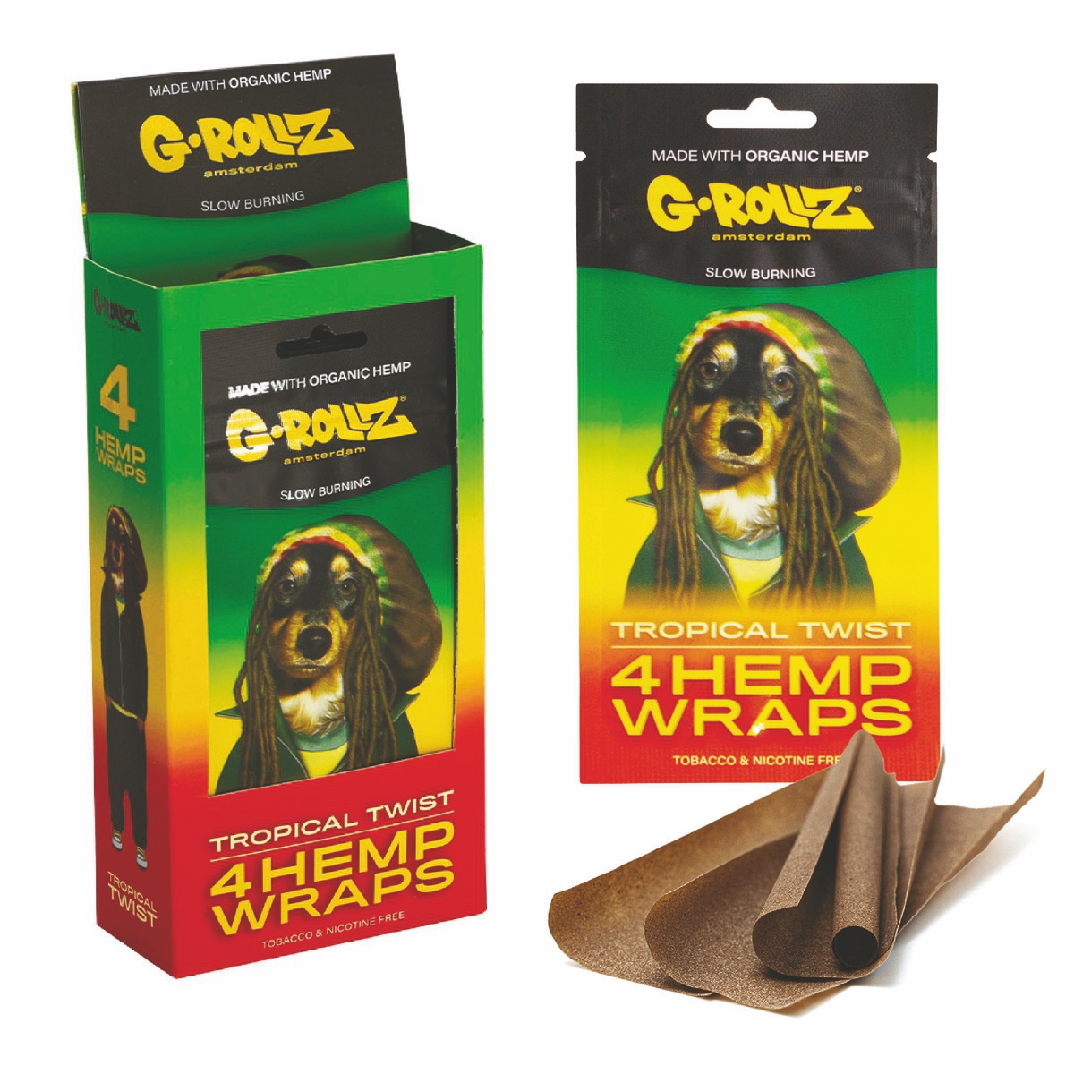 G-Rollz | 4x Hanf-Wraps mit Mangogeschmack
