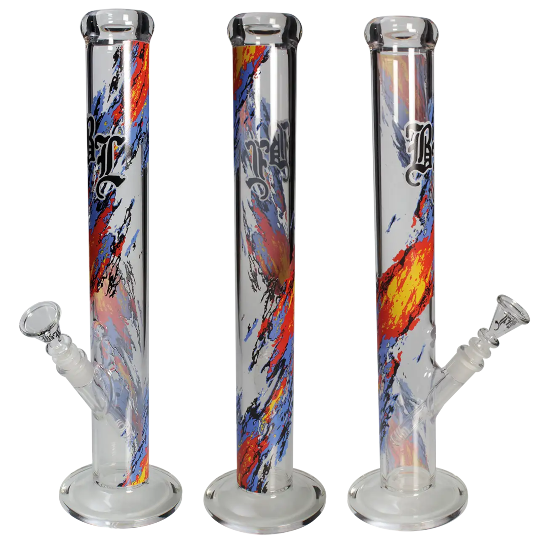 Black Leaf Zylinderbong Flammen