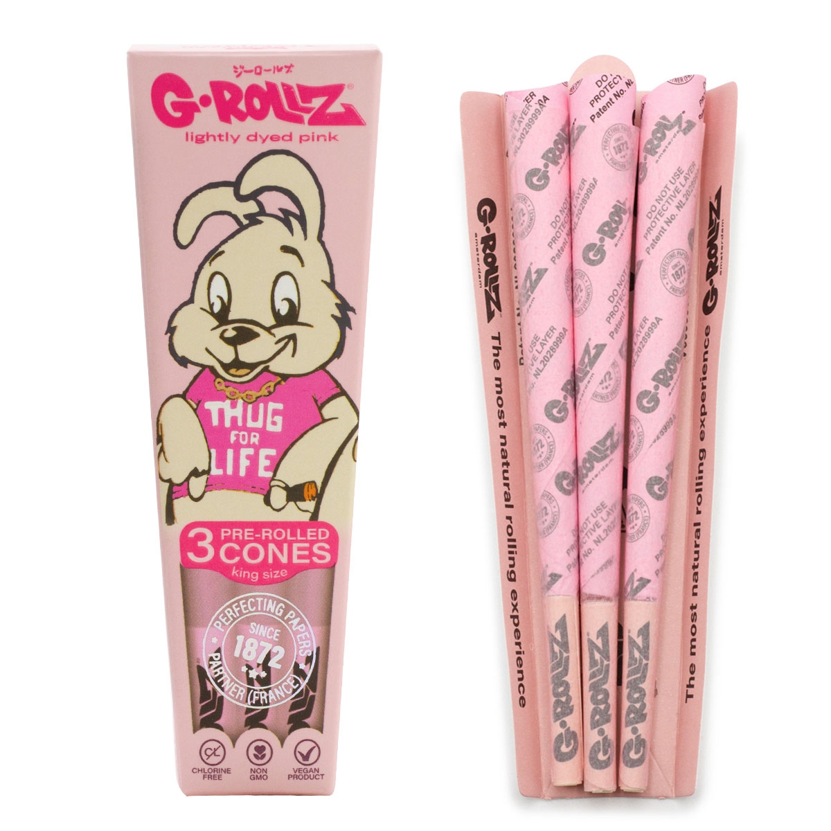 G-Rollz | Banksy Graffiti "Thug for Life" Pink - 3 KS Cones
