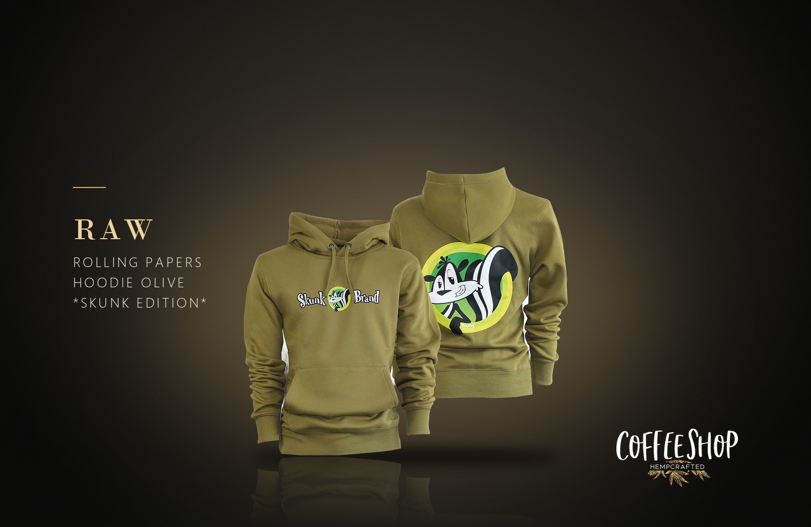 ROLLING PAPERS Hoodie Olive *SKUNK EDITION*