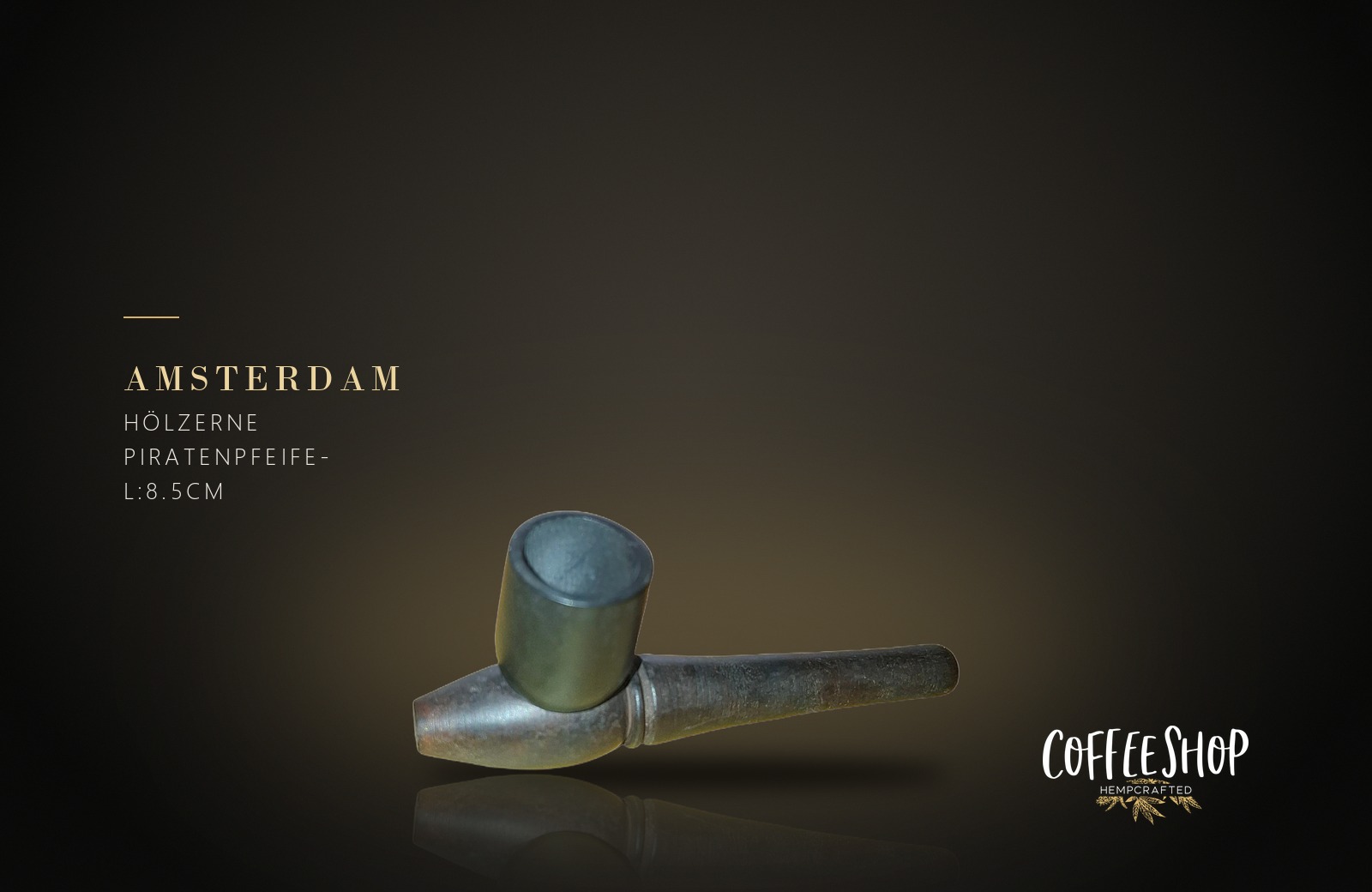 Amsterdam | Hölzerne Piratenpfeife- L:8.5cm